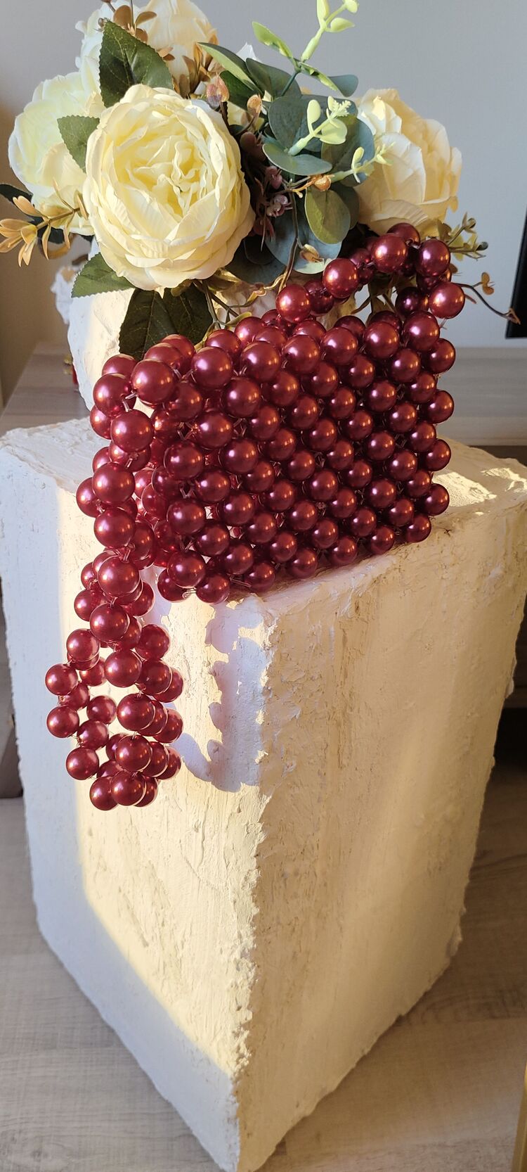 BASİC BORDO İTALYAN İNCİ ÇANTA
