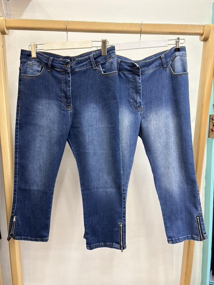 Paça Fermuar Detaylı Kapri Pantolon