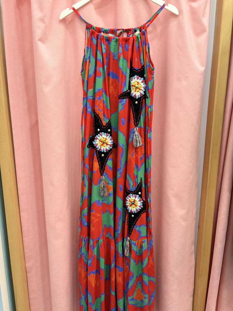 Butik Yazma İşlemeli Elbise