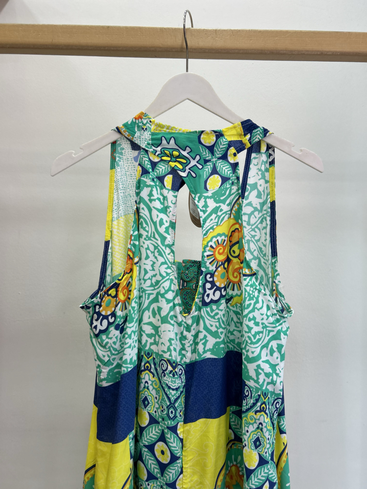 Butik Yazma Kolsuz Elbise