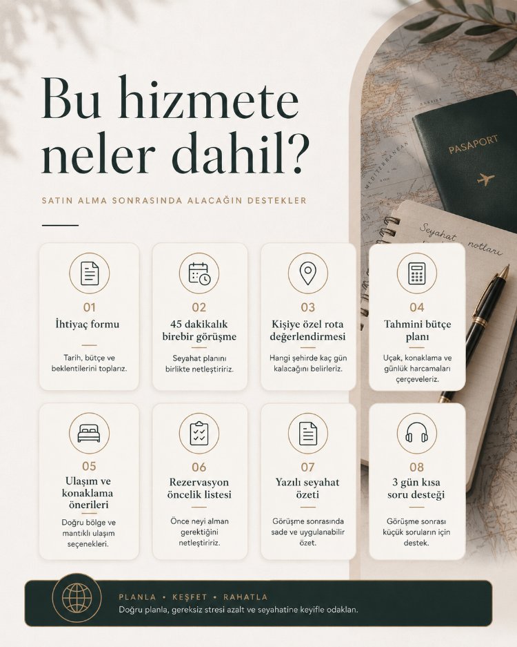 Kişiye Özel Yurtdışı Gezi Danışmanlığı | Rota, Bütçe ve Rezervasyon Planı