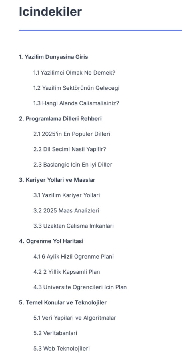 “Yazılıma Başlayanlar İçin PDF Rehber”