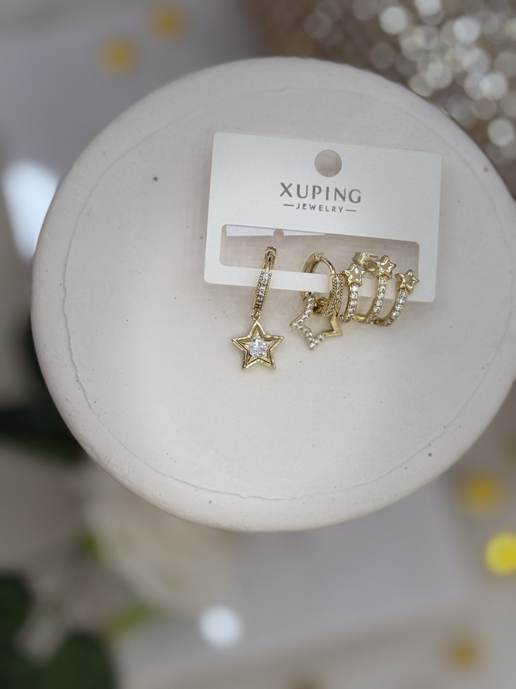 Xupıng Zirkon Taş 3Lü Küpe
