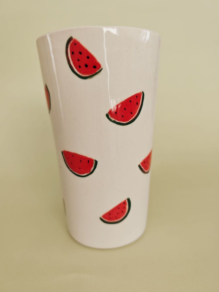 Karpuz Desenli Porselen Bardak 380 ml