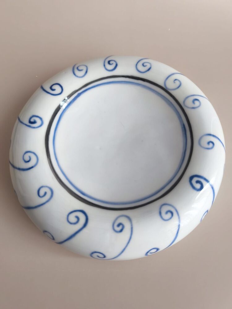 Çini Desenli Porselen Chef Tabağı