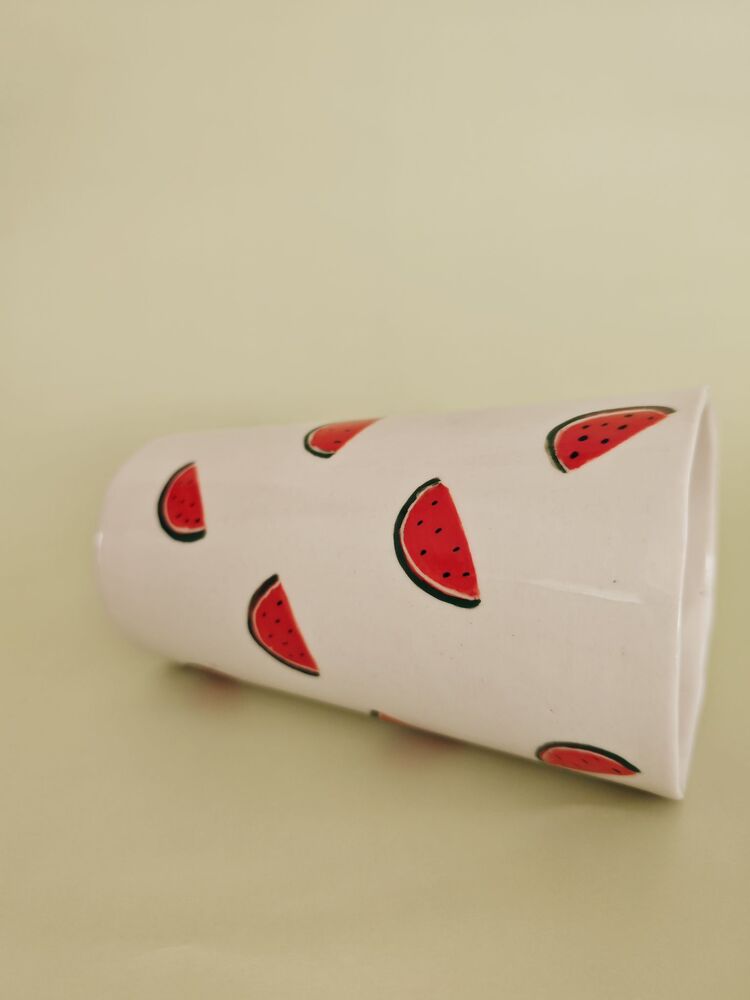Karpuz Desenli Porselen Bardak 380 ml