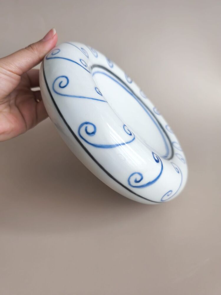 Çini Desenli Porselen Chef Tabağı