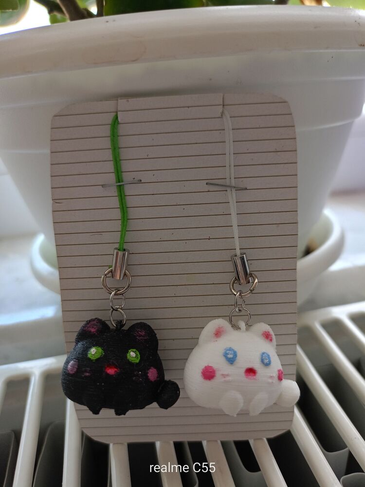 Ying Yang Kedileri Çift Charm ☯️