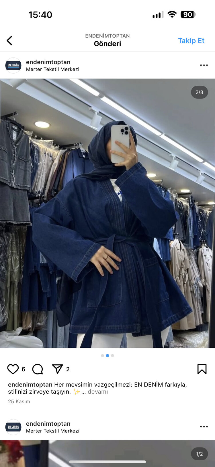 Basic Denim Ceket