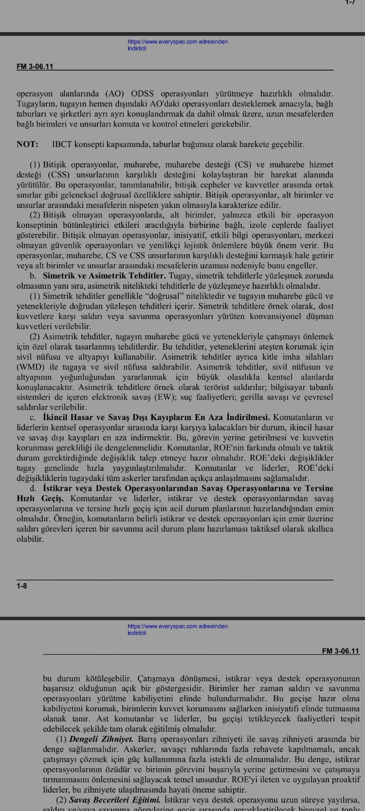 ABD Ordusu Meskun Mahal ve Şehir Operasyonları El Kitabı (FM 3-06.11)