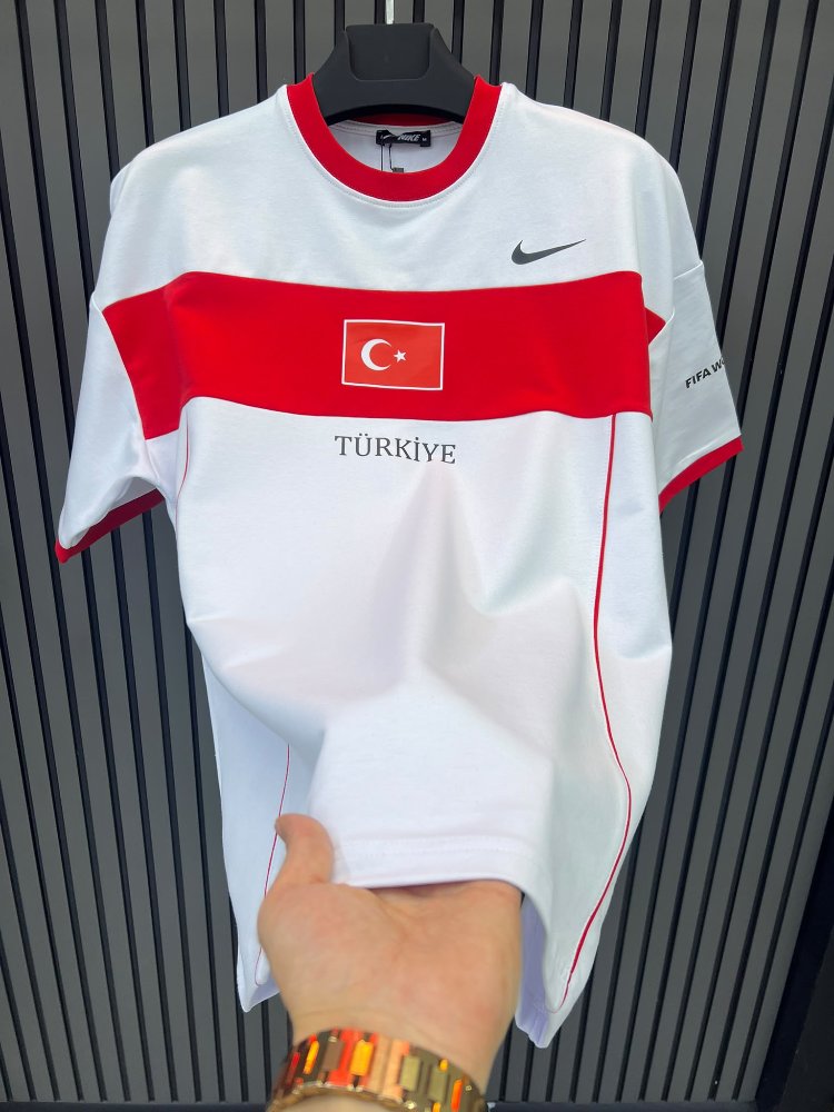 Beyaz Türkiye FIFA WORLD CUP T-shirt 