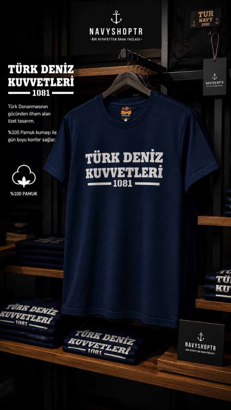 %100 Pamuk Türk Deniz Kuvvetleri 