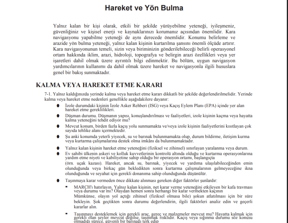 ATP 3-50.21 Askeri Hayatta Kalma Kılavuzu - Kapsamlı Taktik Saha Rehberi