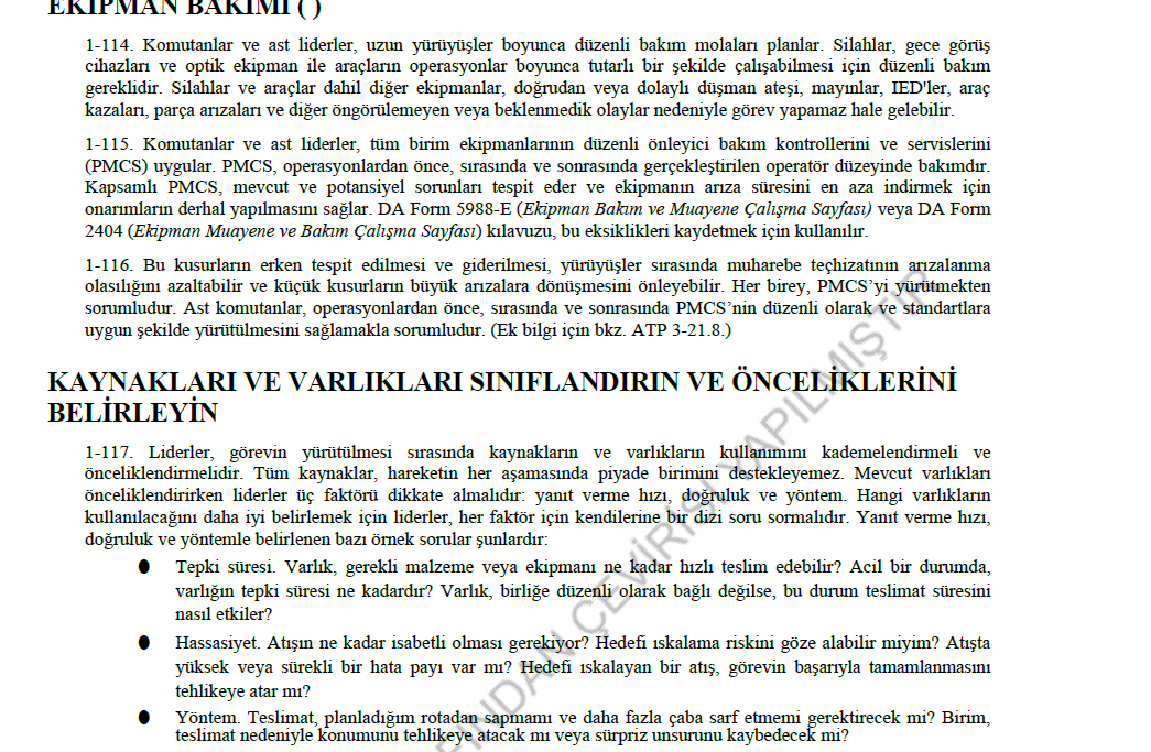 Yürüyüşler ATP 3-21.18 | US Army Piyade Yürüyüşleri ve Askerî Hareket Doktrini