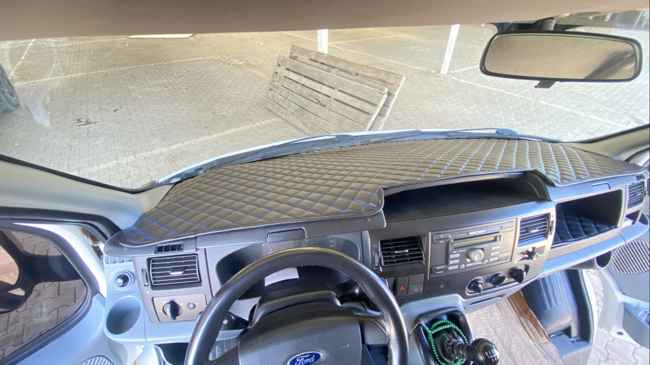 FORD TRANSİT 2007/2012 model arası SİYAH, MAVİ Püskülsüz Torpido ÖRTÜSÜ