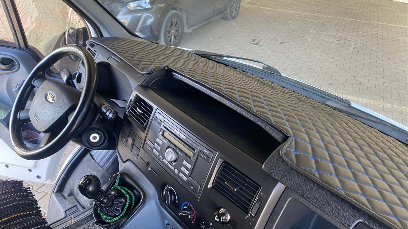 FORD TRANSİT 2007/2012 model arası SİYAH, MAVİ Püskülsüz Torpido ÖRTÜSÜ