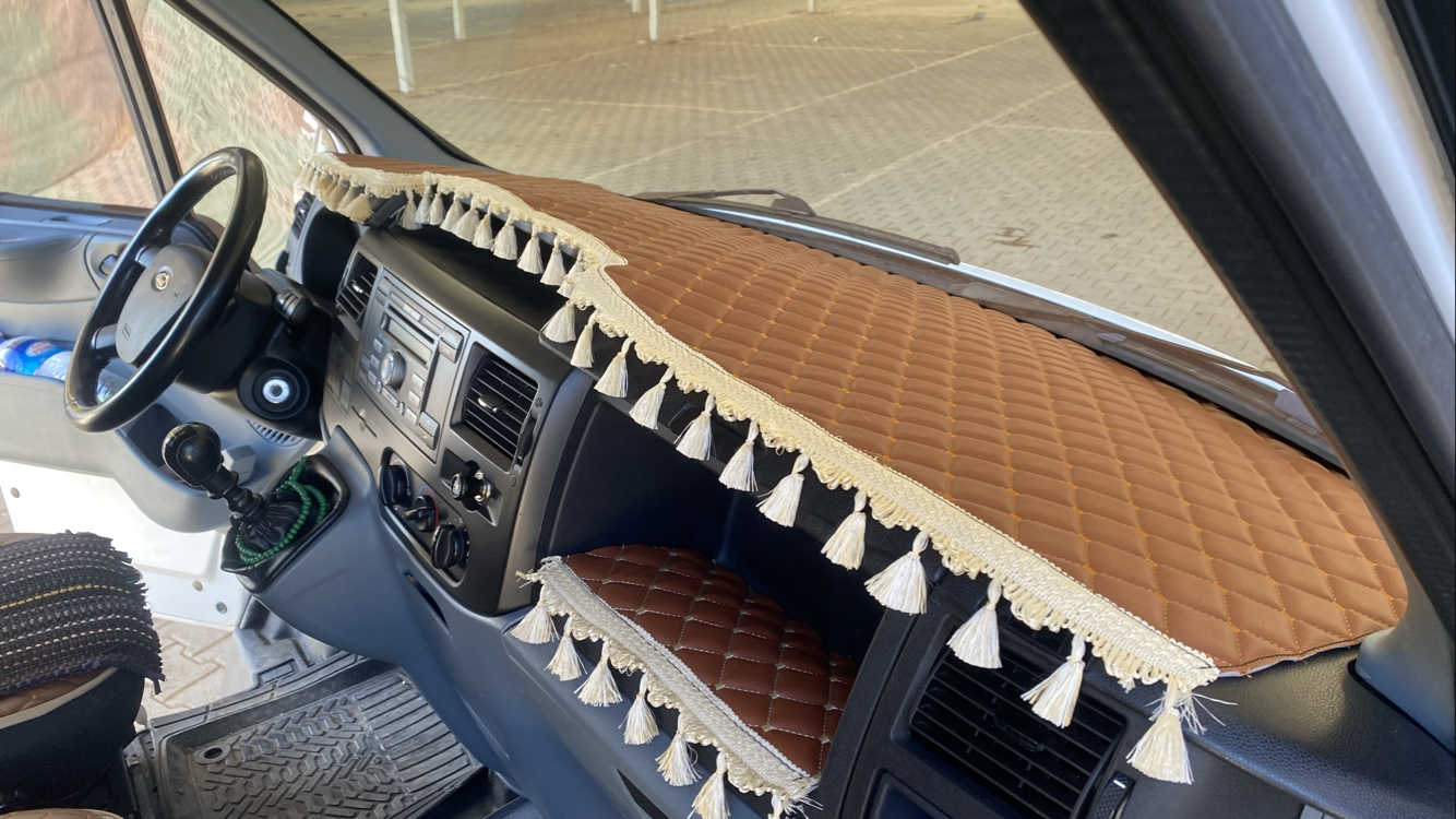 FORD TRANSİT 2007/2012 model arası TABA, BEJ Püsküllü Torpido ÖRTÜSÜ
