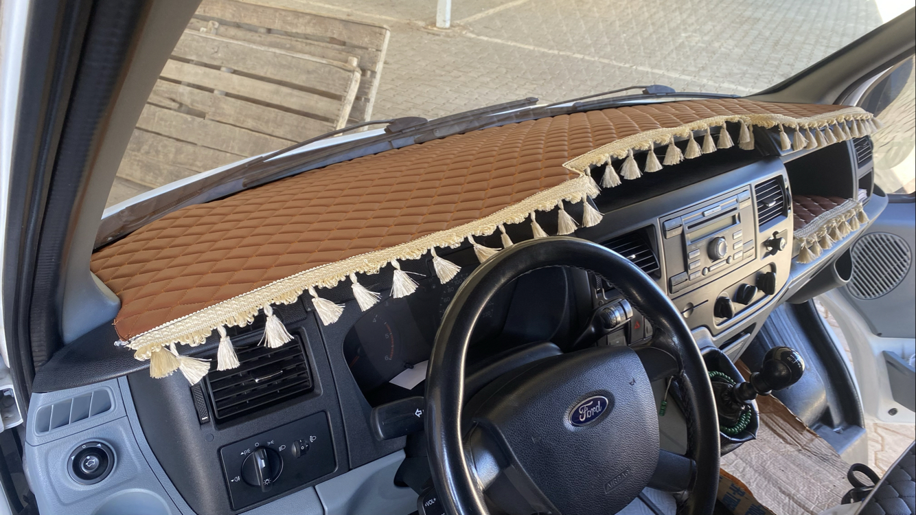 FORD TRANSİT 2007/2012 model arası TABA, BEJ Püsküllü Torpido ÖRTÜSÜ