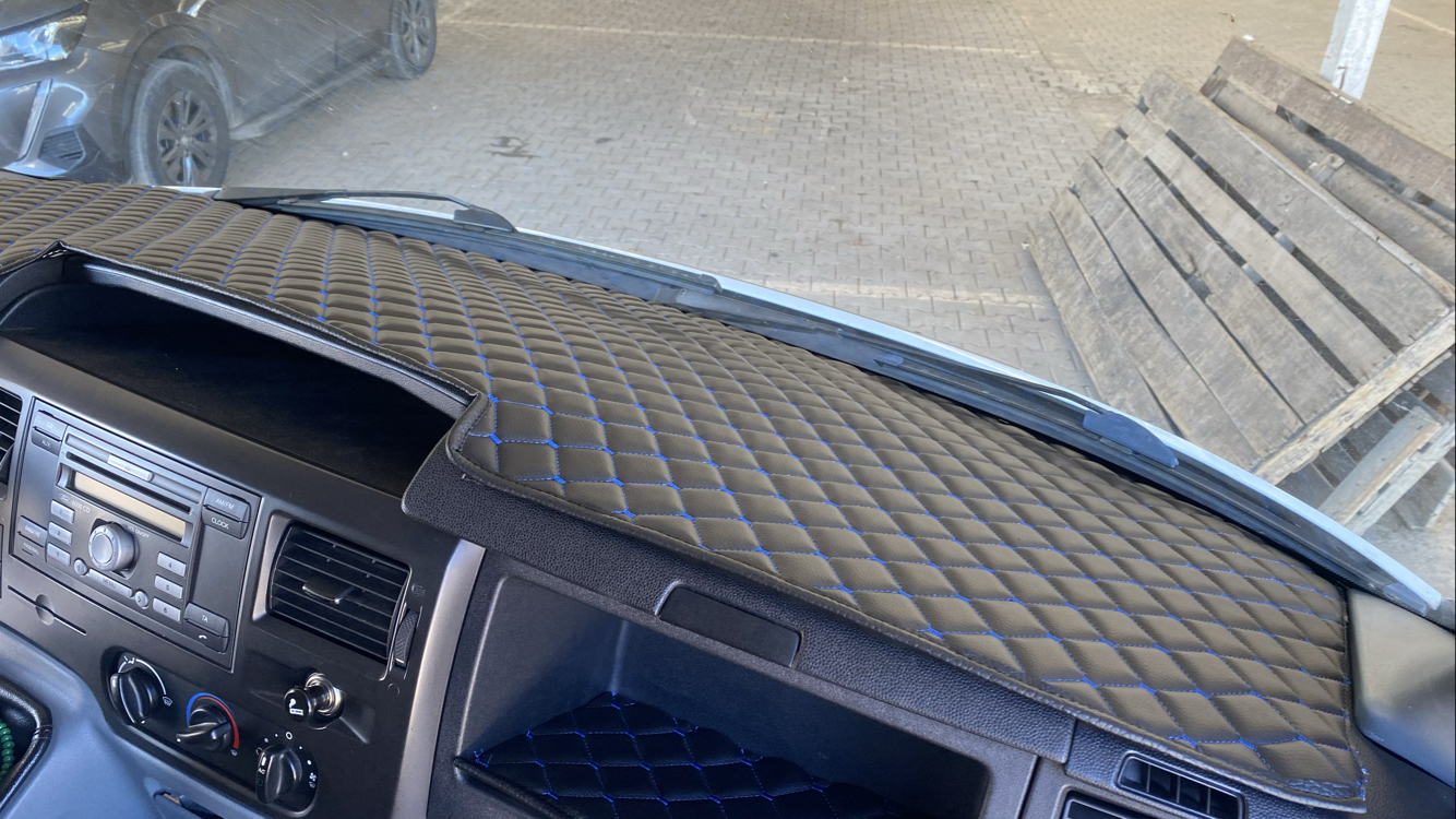 FORD TRANSİT 2007/2012 model arası SİYAH, MAVİ Püskülsüz Torpido ÖRTÜSÜ