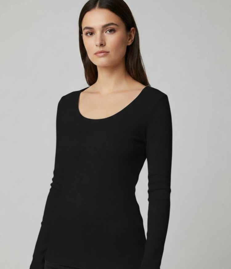 Kadın Basic Uzun Kollu T-Shirt 