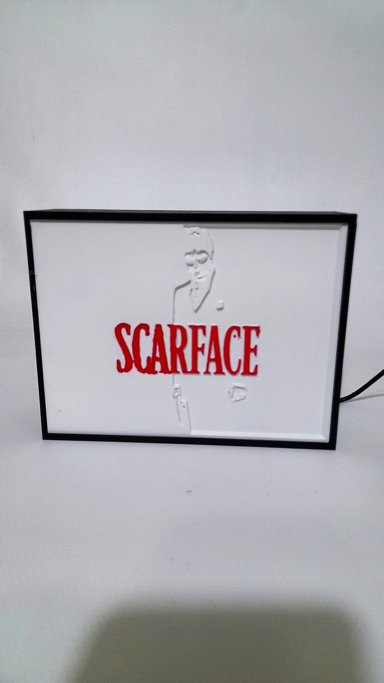 Scarface Poster Led Lightbox – Efsanevi Film Sahnesi Artık Senin Odanda