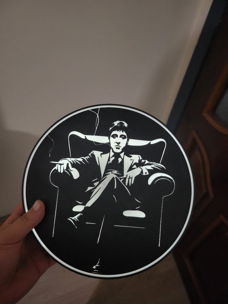 Tony Montana Scarface Tasarım LED Dekoratif Lamba