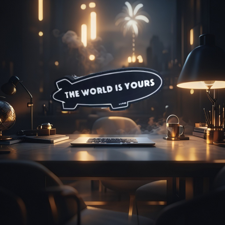Scarface World Is Yours Zeplin – Işıklı Dekoratif Masa ve Oda Lambası