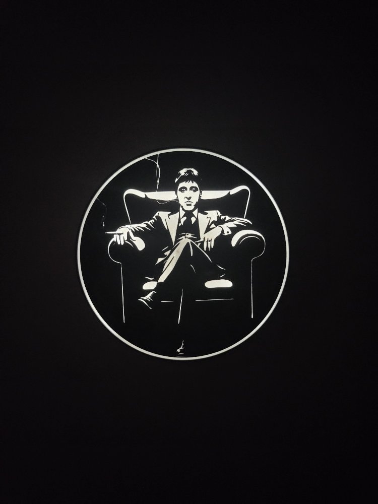 Tony Montana Scarface Tasarım LED Dekoratif Lamba