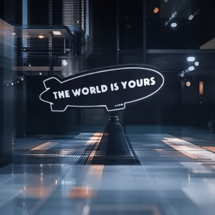 Scarface World Is Yours Zeplin – Işıklı Dekoratif Masa ve Oda Lambası