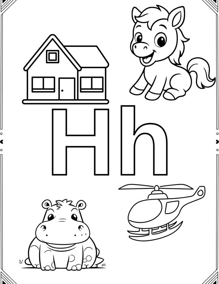 Alphabet A-Z Workbook: Letter Tracing, Coloring, Beginning Sounds (Digital Download)