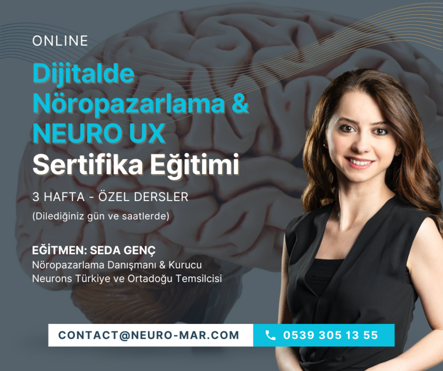 Dijitalde Nöropazarlama ve NEURO UX Eğitimi (ÖZEL DERSLER - 3 HAFTA)