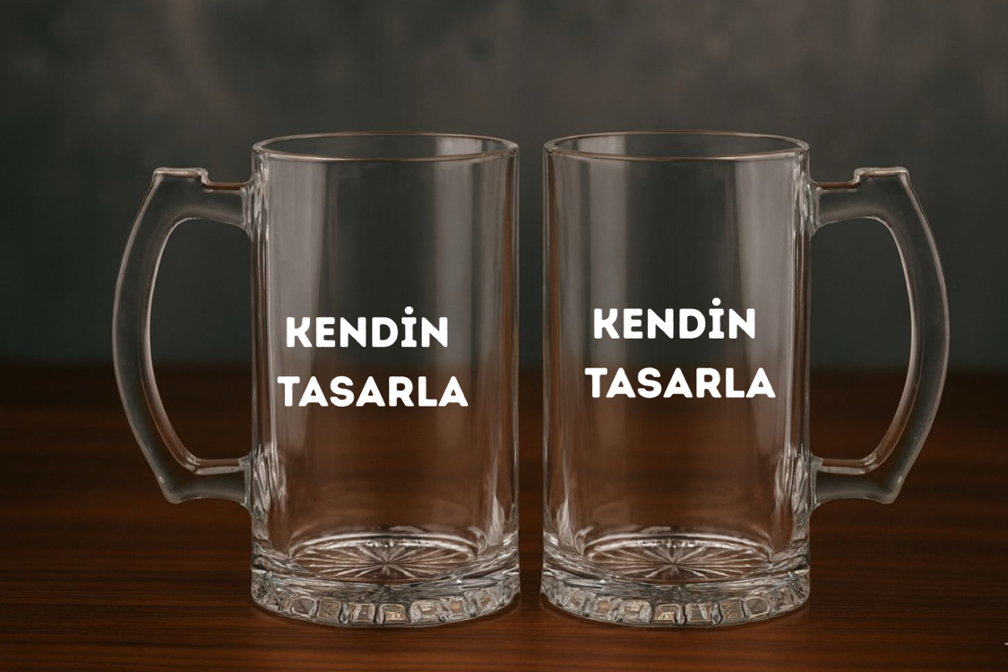 Şeffaf Cam Bira Bardağı