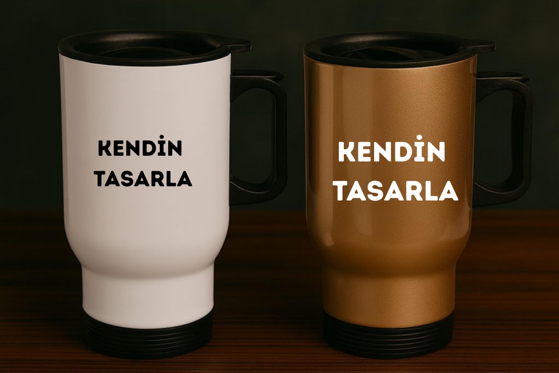 Kulplu Çelik Bardak Termos 