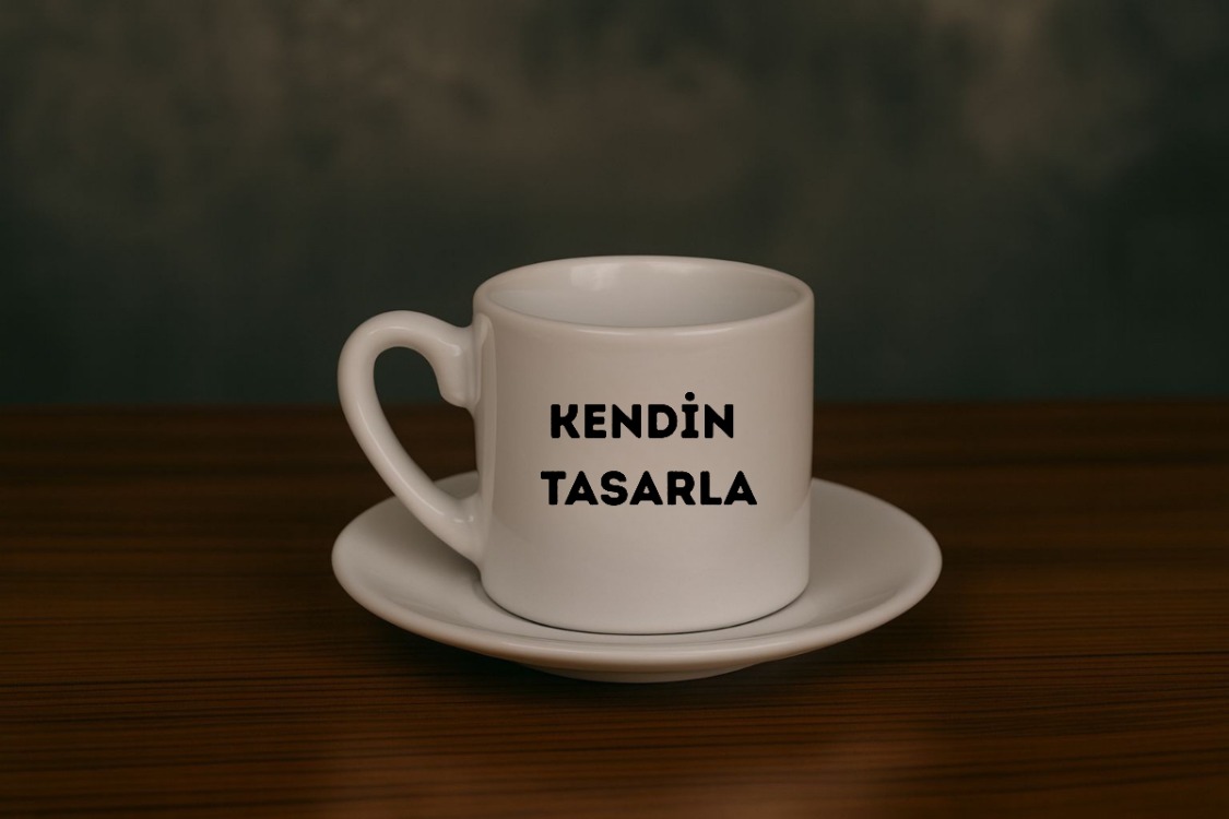 Beyaz Porselen Türk Kahvesi Fincanı Takım 