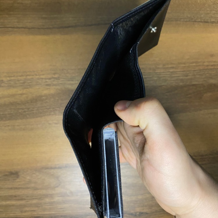 Kişiye Özel İsimli Erkek Armani Siyah Deri Kartlık