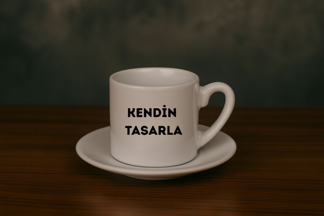 Beyaz Porselen Türk Kahvesi Fincanı Takım 