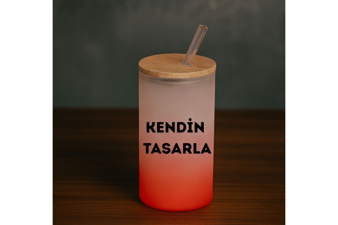 Kırmızı Buzlu Cam Suluk