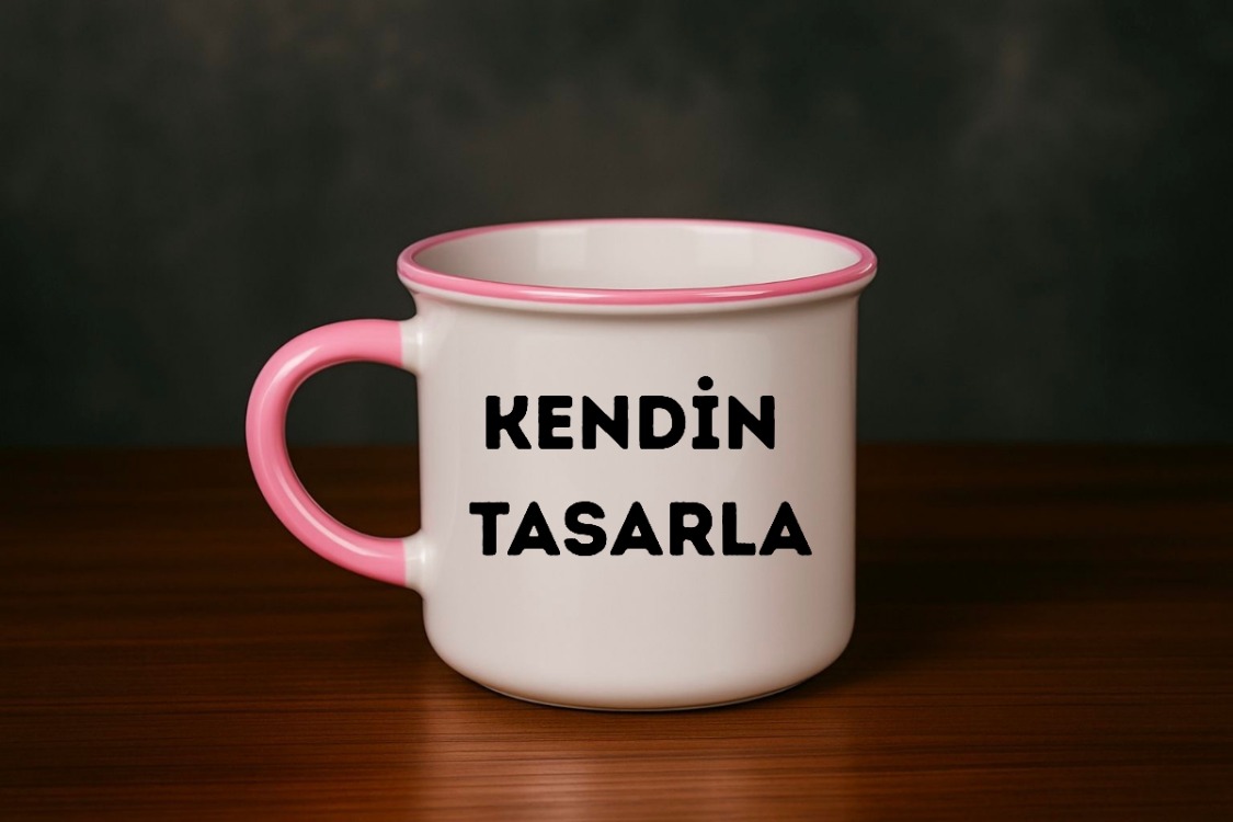 Pembe Porselen Enamel Kupa