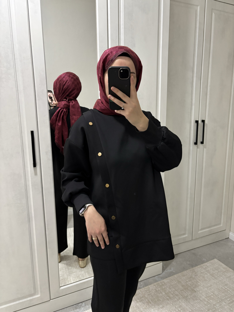 Scuba Kumaş Siyah 2’li Takım