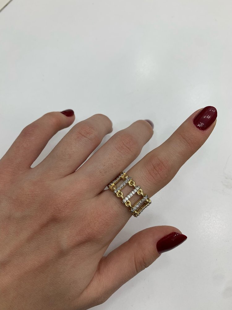Özel Seri Çift Renk Şeritli Model Ayarlanabilir Yüzük