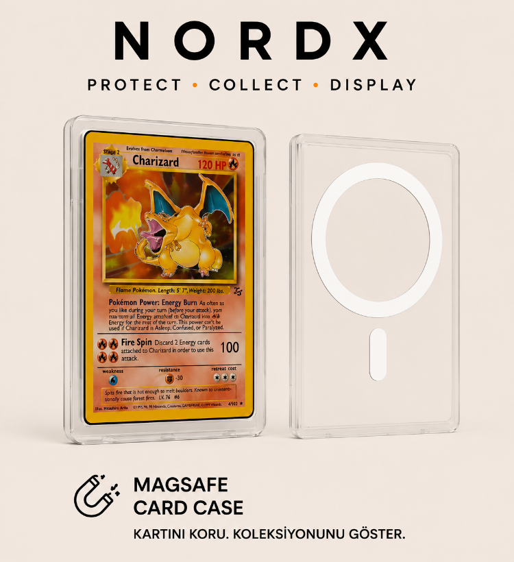 NORDX MagSafe Card Case - Pokemon, One Piece, Kart Sergileme 
