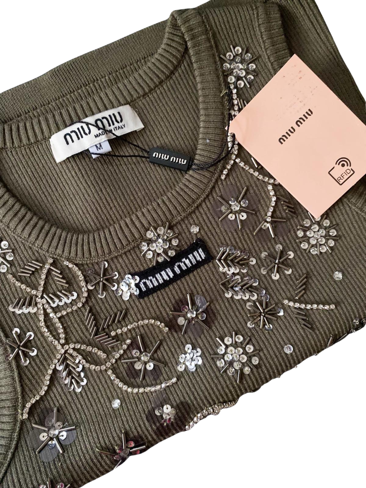 Miu Miu Taş İşlemeli Büstiyer – Luxury Collection