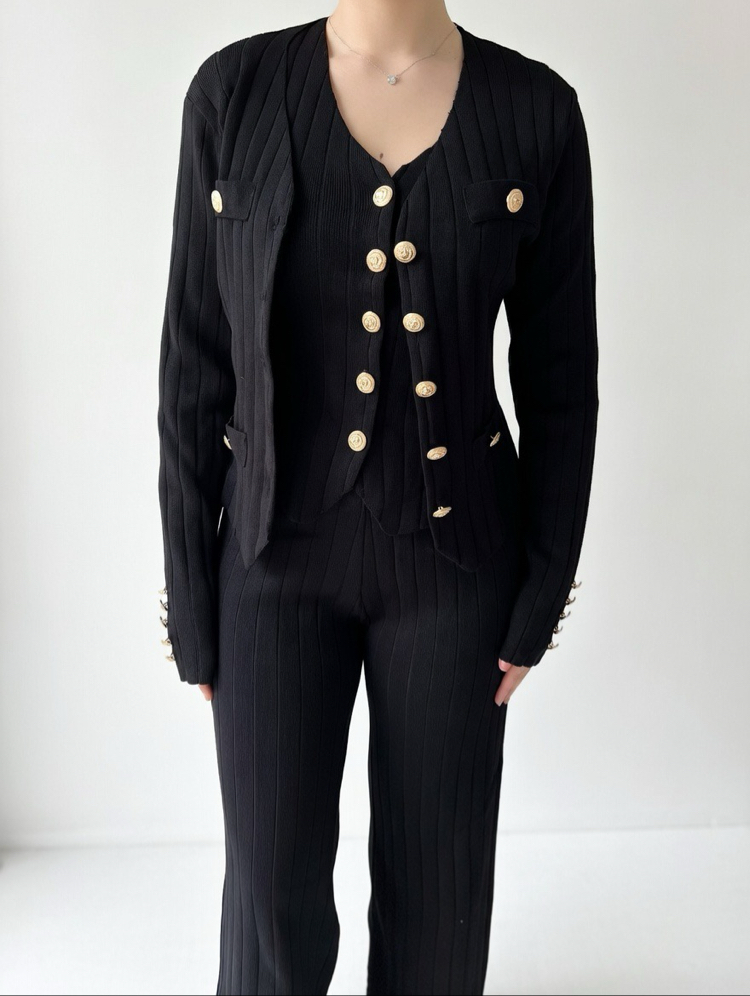BALMAIN SET - SİYAH