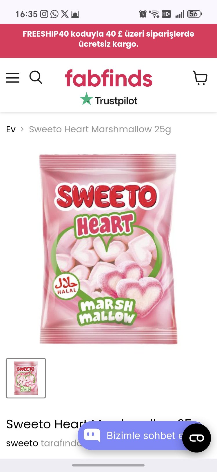 SWEETO HEART MARSHMALLOW 30 GR
