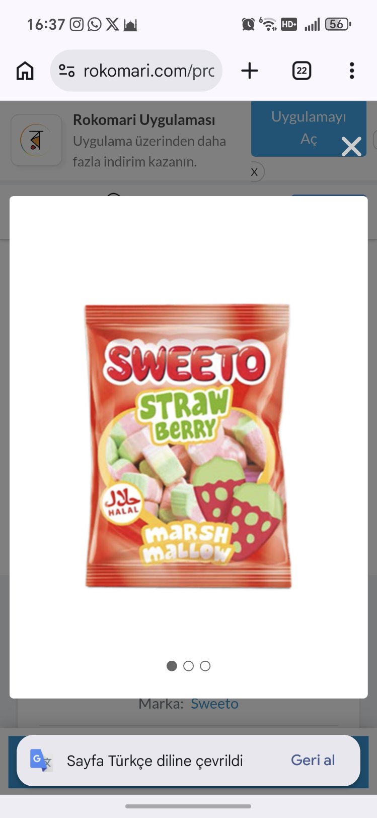SWEETO STRAW BERRY MARSHMALLOW 30 GR