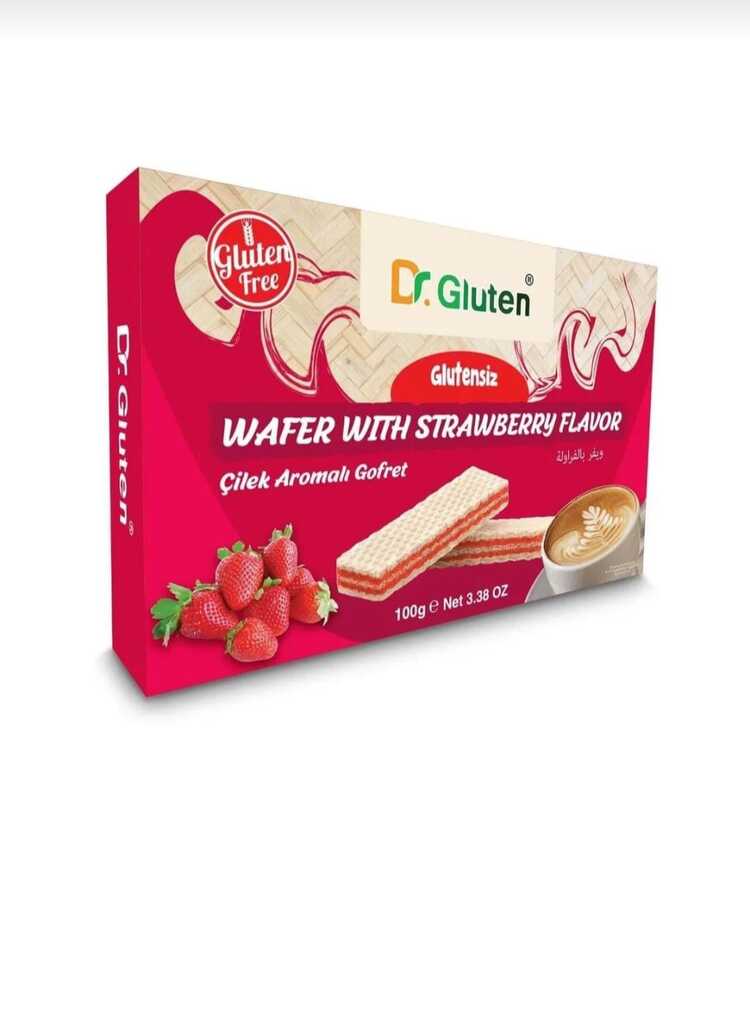 DR.GLUTEN ÇİLEKLİ GOFRET 100 GR