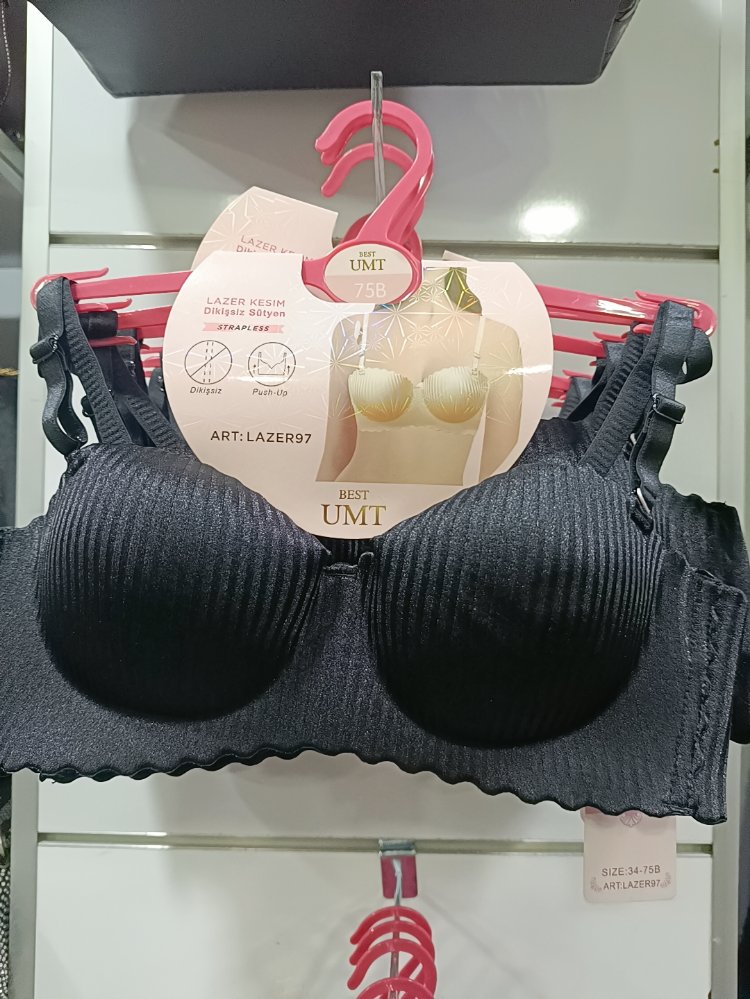 siyah el dolgulu lazer sütyen 