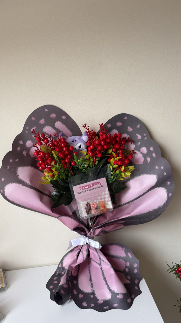 Hot flowers kokina buket