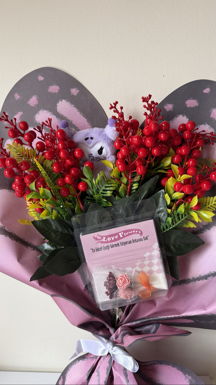 Hot flowers kokina buket
