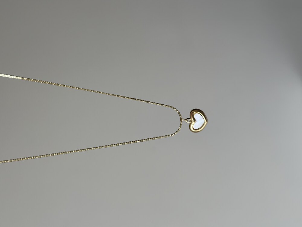 Minimal Çelik kalp kolye